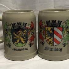 Vintage Herman Joseph's Mugs (3) & Beer Stands (3) | EstateSales.org