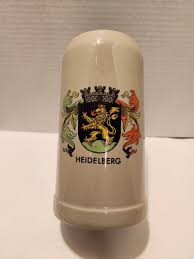 GERZ HEIDELBERG GERMANY BEER MUG COAT OF ARMS CERAMIC MUG MADE IN W GERMANY 1L | eBay Australia