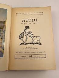 Heidi by Johanna Spyri hardcover Published in 1937 | eBay
