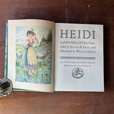 RESERVED - Pippi Longstocking by Astrid Lindgren & Heidi by Johanna Sp - Log Cabin Vintage