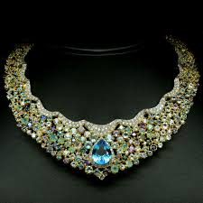 Gemstone Topaz, Sapphire, Tanzanite, Emerald.. Necklace ...