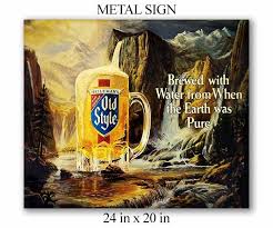 Old Style Beer on Tap Sign 24in Metal Man Cave Bar - Etsy Hong Kong