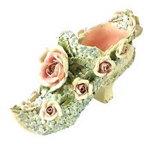 HOBE DRESDEN PORCELAIN LADIES SHOE ORNATE DETAILED PINK ...