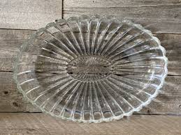 Heisey Ridgeleigh Oval Glass Large Torte Serving Plate ...