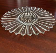 Heisey Crystolite Glass Plate – 13.5" Diameter – Diamond H ...