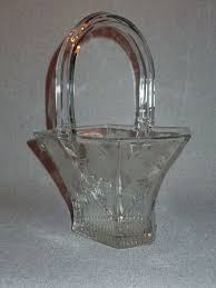 Heisey Glass Basket Etched with Flowers 6 Sided Vase Ice Bucket | eBay Australia