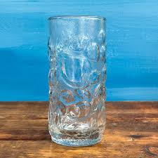 Vintage MCM Embossed Fruit Glass Pitcher & Drinking Glasses ...