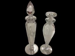 Lot - Lot with 2 Heisey colognes. A large #515 taper w/ #69 ...