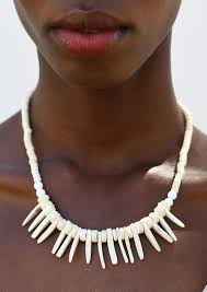 Short Wooden Origin Necklace - WHITE/IVORY – Sidai Designs