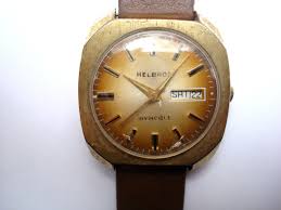Helbros Men's Watch 17 Jewels Manual Wind up Day & Date New ...