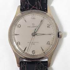 Vintage Helbros Men's 33mm Wristwatch with Crocodile Skin ...