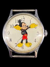 Vintage Disney Mickey Mouse Stainless Steel Watch Wristwatch ...