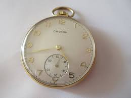 Vintage Croton Gold Fill Swiss 17 Jewel Pocket Watch.