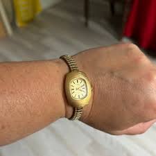 Vintage Timex Woman's Watch: Gold Band, Speidel USA, 6.5 ...