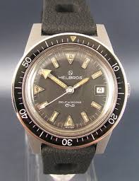 Vintage Elgin Helbros Graber Auto Stainless Steel Diver's ...