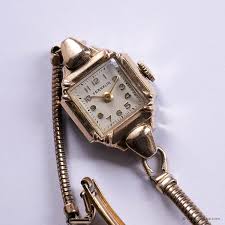 RARE Vintage Mechanical Gold-tone Franklin Ladies Watch ...