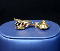 Vintage Gold Tone Metal Helicopter Pin with Multi-Color Enamel Detail | eBay