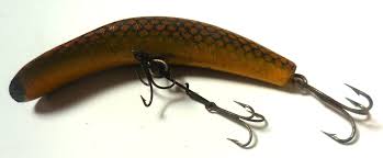 Vintage FLATFISH Wood Fishing Lure Antique Tackle Box Bait ...