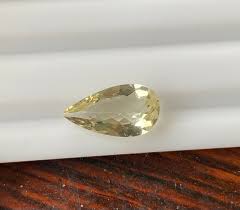 Natural Yellow Beryl ( Heliodor ) Faceted 2.60 Carat 15x8 MM ...