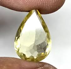 7.70 CT Pear Cut Lemon Quartz Gemstone, 13x20x15 MM - Etsy