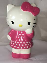 Sanrio PINK Hello Kitty CERAMIC Coin PIGGY Bank POLKA Dot ...