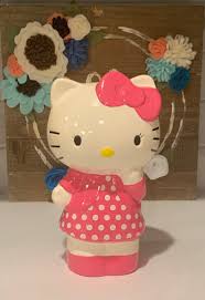 Hello Kitty Coin Bank: Pink Polka Dot Dress, Room Decor - Etsy