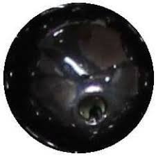 14mm Black Faux Pearl Bubblegum Beads