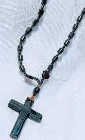 Cross Necklace With a Hematite Cross and Chain - Etsy