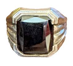 Antique Art Deco Gents Ring Uncas Sterling Silver Hematite Men's Size 10 | eBay