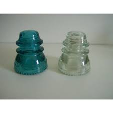 Hemingray 42 Insulators ~ Green ~ Clear. For Sale at Ruby Lane