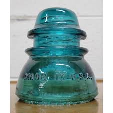 Vintage Hemingray 42 Aqua Glass Insulator | Chairish