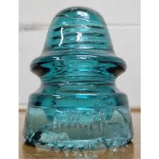 Vintage Hemingray 19 Teal or Aqua Glass Insulator | Chairish