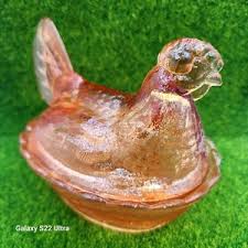 Glass Hen on Nest | eBay
