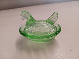 Hen on Nest Salt Cellar Green Mini Hen - Etsy