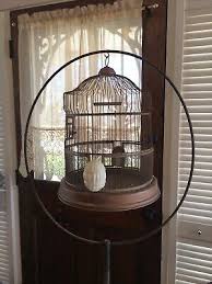1920s Art Deco Hendryx Bird Cage & 66" Oval Hoop Ornate Cast ...