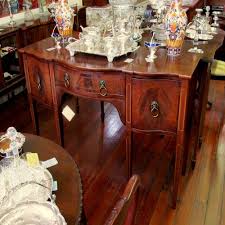 Antique English Sheraton or Hepplewhite Style Serpentine ...