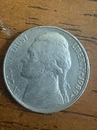 1989 P Jefferson Nickel Mint Error Broadstruck Obverse ...