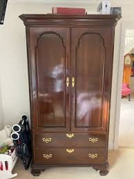 Antique Ethan Allen 'Georgian Court' Mahogany Armoire ...