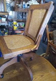 Quartersawn Oak Caned Office Chair / Desk Chair | eBay