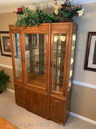 Drexel Heritage Passage Campaign Style China Cabinet Auction | Gleaton's, Metro Atlanta Auction Company, Estate Sale & Business Marketplace