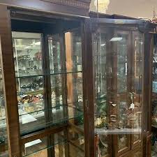 VTG 1950s MCM American of Martinsville Solid Mahogany Curio ...