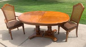 Selling our solid oak dinning room table with 6 newly ...