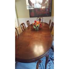 Henredon Walnut Dining Table w/ 8 Chairs - AptDeco