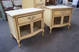 2 Henredon French Provincial Illuminated Night Stands Lattice ...