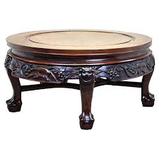 Circular Oriental Hardwood Coffee Table For Sale at 1stDibs ...