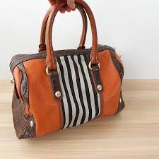 Vintage Top Handle Boston Bag Large HENRI BENDEL Brown Croc ...