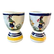 Henriot Quimper Egg Cup, French Pottery From Brittany ...