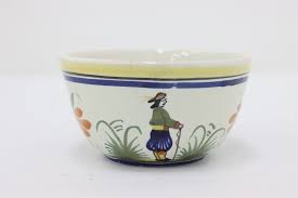 French Brittany Vintage Hand Painted Coffee Cup, Quimper