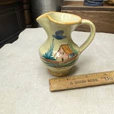 Hand Painted Miniature Ceramic Italian Pitcher With Country Scene 3” | eBay