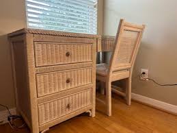 Antique White Wicker Henry Link Lexington Desk | eBay